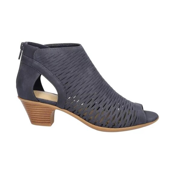 Easy Street Sunrise Block Heel Sandals 9 wide Navy MSRP $80 - Picture 2 of 3